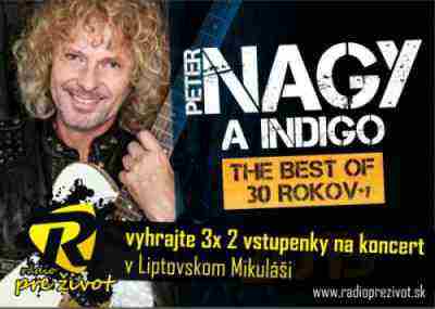 Súťaž o vstupenky na koncert Peter Nagy a Indigo