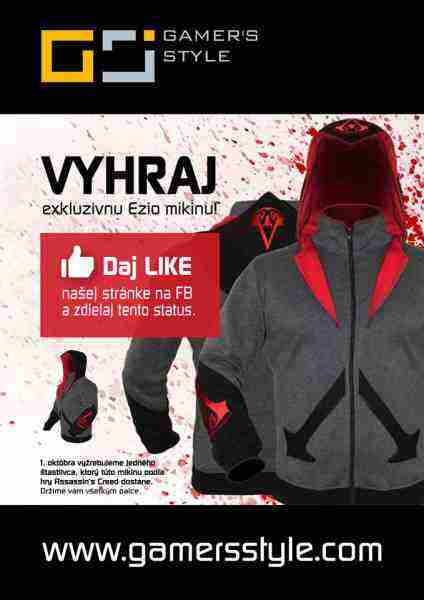 Vyhraj exkluzívnu Ezio mikinu od Gamer's Style