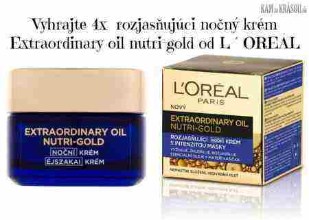 Vyhrajte 4x rozjasňujúci nočný krém Extraordinary oil nutri-gold
