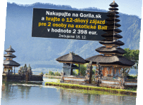 Vyhrajte zájazd pre 2 osoby na exotické Bali v hodnote 2.398€