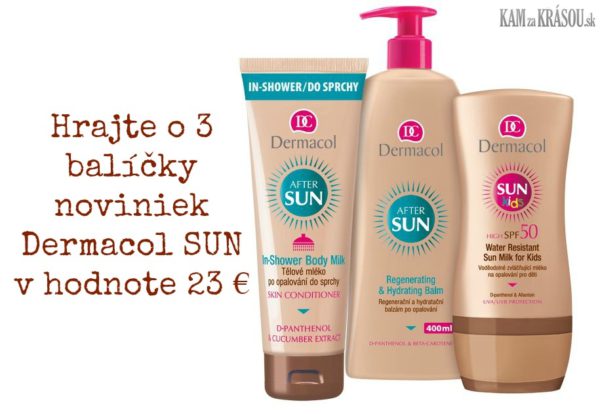 Hrajte o 3 balíčky najnovších produktov Dermacol SUN v hodnote 23€