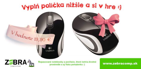 Vyhraj Valentínsku myšku od Zebričky