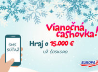 Europa 2 ti dá na Vianoce 15 000 eur!