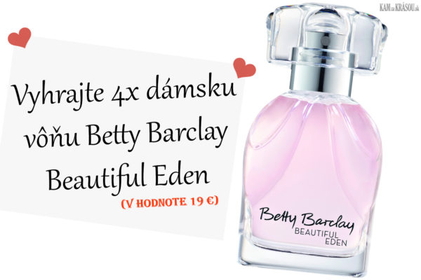 Vyhrajte 4x dámsku vôňu Betty Barclay Beautiful Eden