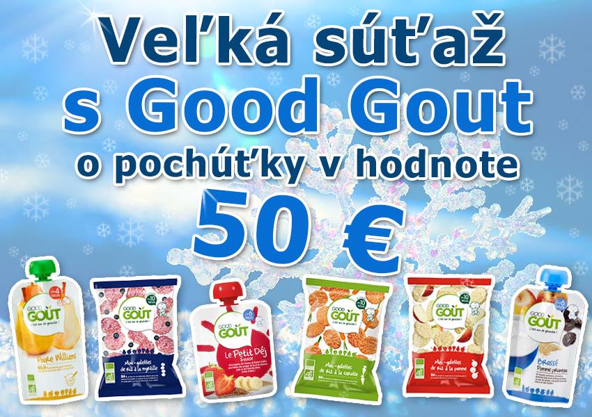 Súťaž o balíček detskej stravy Good Gout v hodnote až 50€