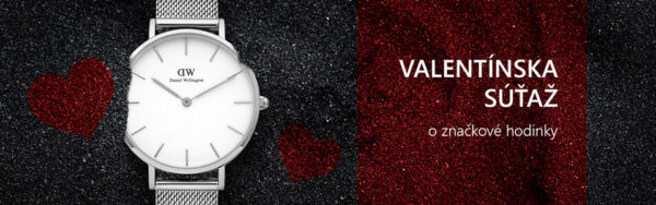 Valentínska súťaž o značkové hodinky Daniel Wellington Classic Petite Sterling DW00100164