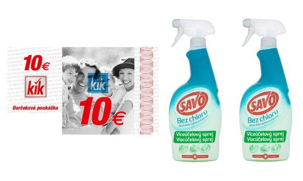 Súťaž o Savo Viacúčelové spreje a 10€ poukážku KiK