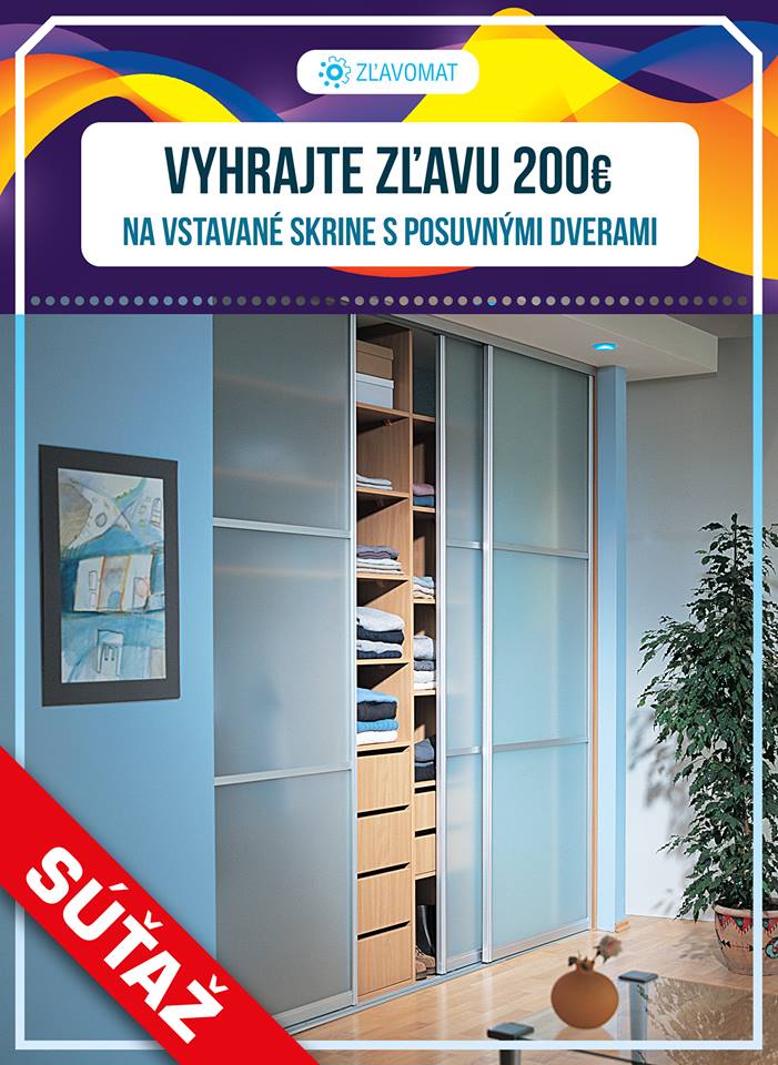 Súťaž o 200€ zľavu na vstavané skrine