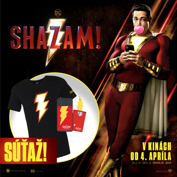 Súťaž o pánske tričko a peňaženku k mobilu SHAZAM