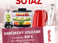 Súťaž o voucher na nákup produktov Tefal v hodnote 400 €