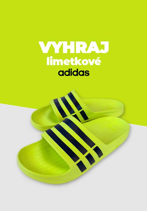 Vyhraj limetkové šľapky Adidas