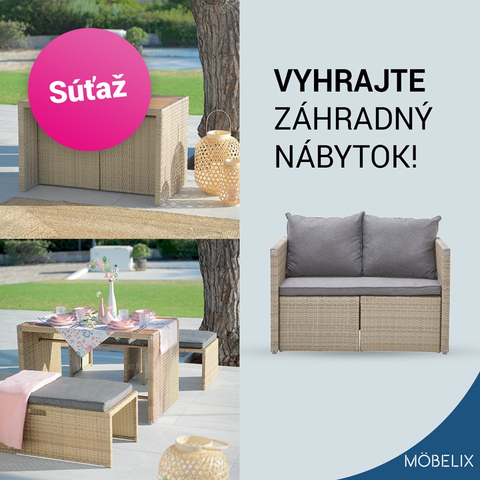 Súťaž o multifunkčný záhradný nábytok od Möbelix