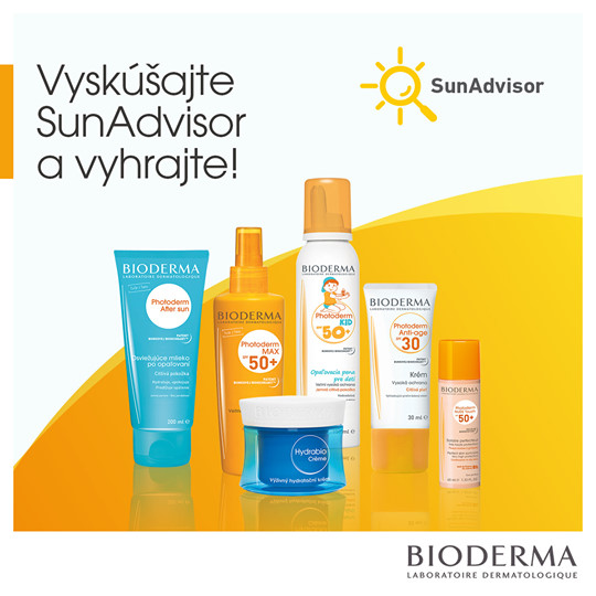 Vyskúšajte SunAdvisor a vyhrajte 3x balíček produktov Bioderma
