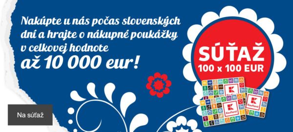 Nakúpte počas slovenských dní a vyhrajte 100 x 100€