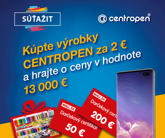 Kúpte výrobky CENTROPEN min. za 2 € a hrajte o ceny v hodnote 13.000 €