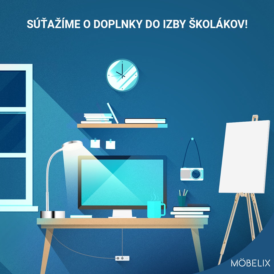 Súťaž o doplnky do izby pre školákov od Möbelix