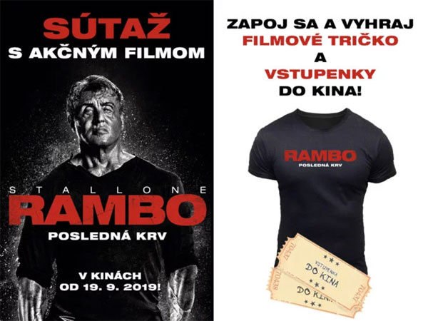 Súťaž s akčným filmom Rambo Posledná krv