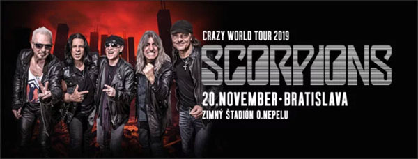 Súťaž o dve vstupenky na koncert rockovej kapely SCORPIONS