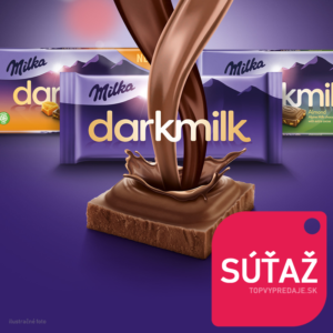 Súťaž o 3 čokolády Milka darkmilk