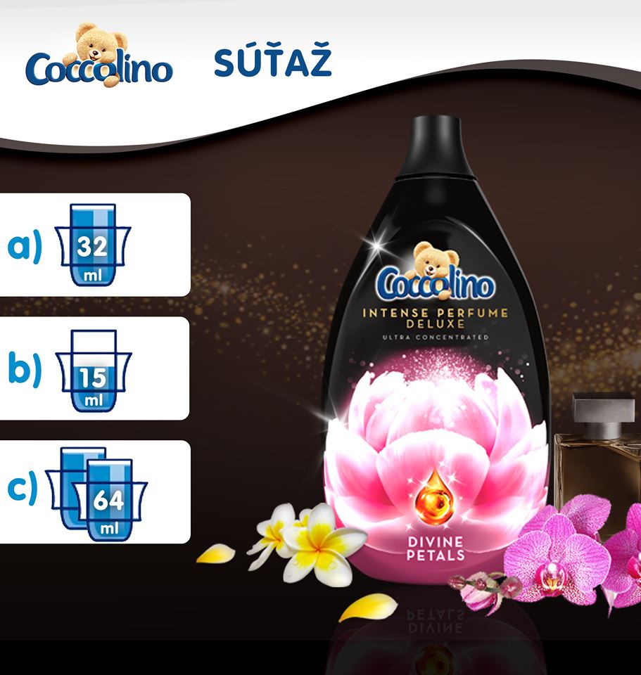 Súťaž o 3x balíček aviváže Coccolino Deluxe a plyšové medvedíky