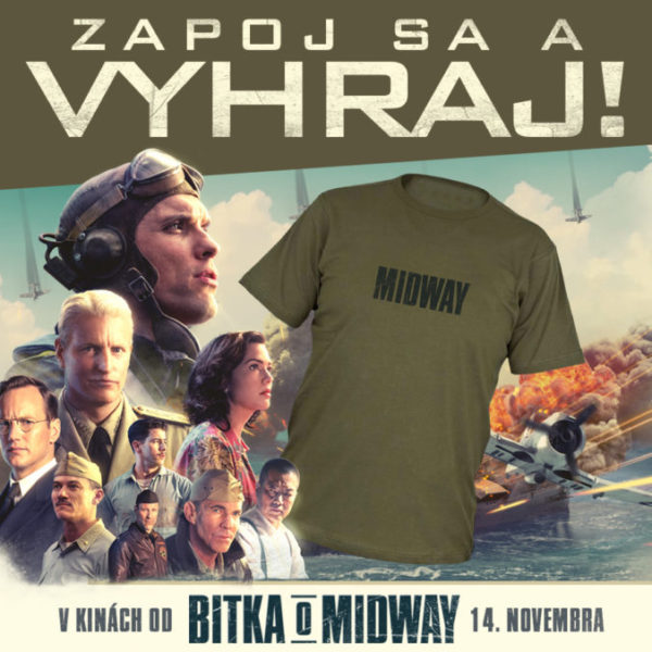 Súťaž o 3x tričko s motívom filmu Bitka o Midway