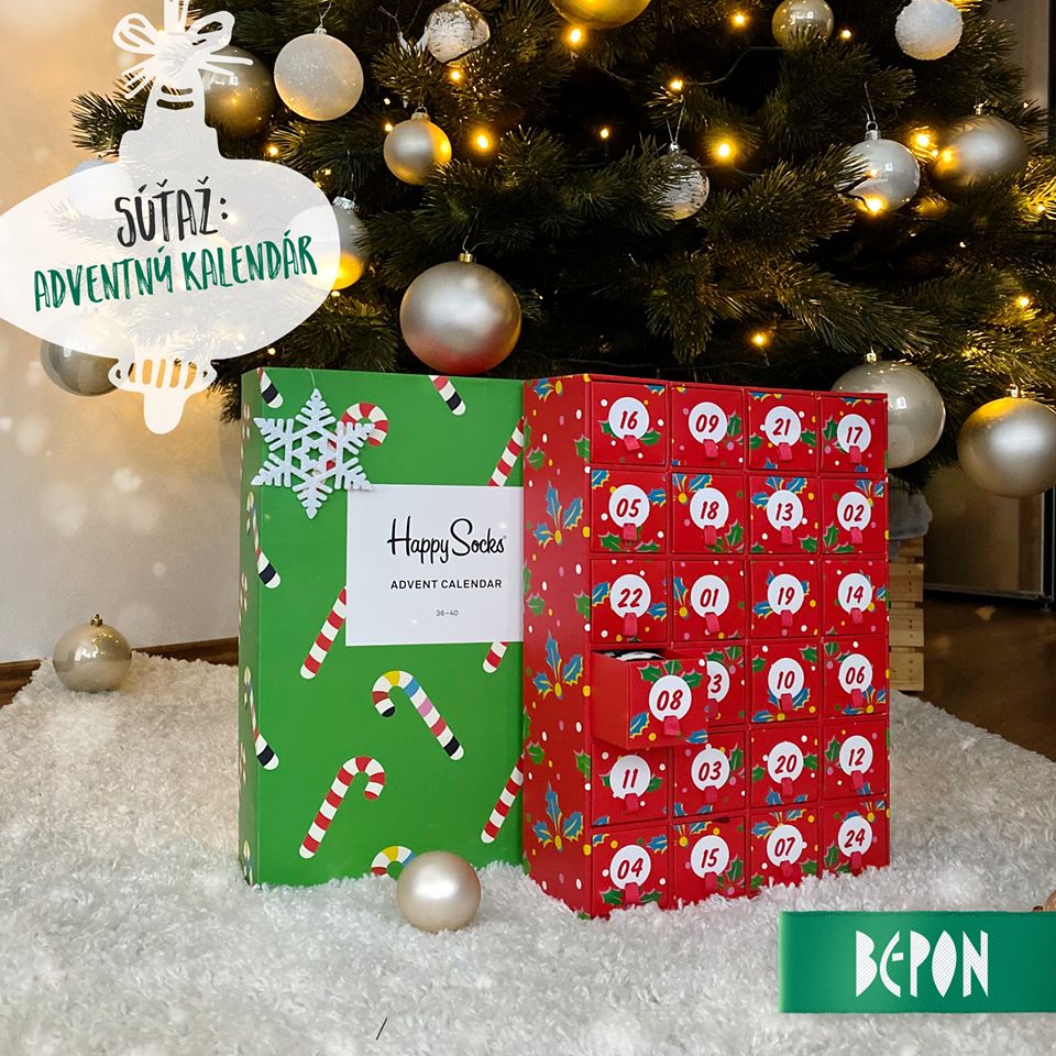 Súťaž o adventný kalendár plný ponožiek značky Happy Socks