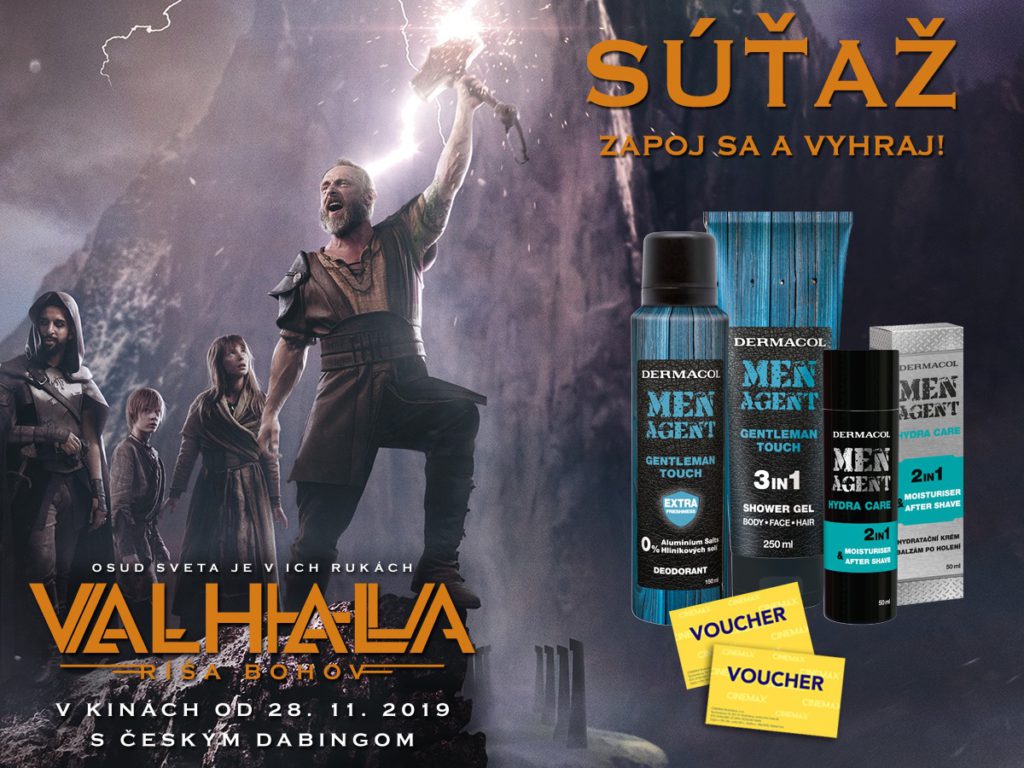 Súťaž o pánsky kozmetický balíček a 2 vstupenky do kina na dobrodružno-fantasy filmu VALHALA RÍŠA BOHOV
