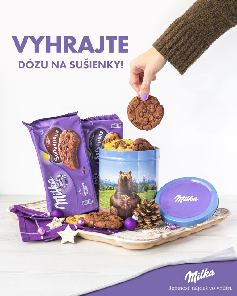 Súťaž o 10 dóz s motivom medvedice Mama Bear a sušienky Milka Cookie Sensation