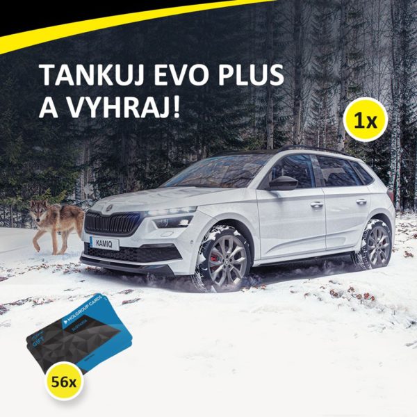 Natankujte 30L EVO Plus a vyhrajte Škoda Kamiq alebo palivovú kartu