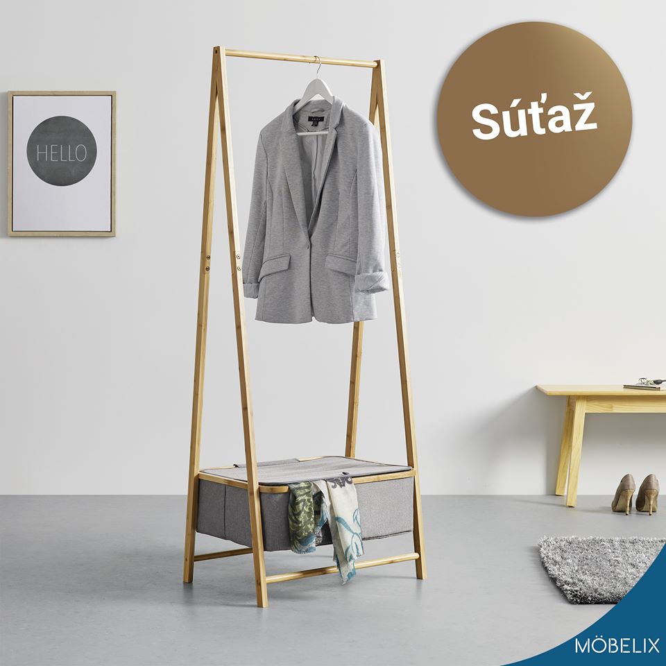 Vyhrajte stojan na šaty Bamboo v škandinávskom štýle