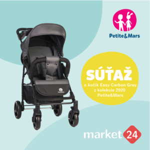 Súťaž o kočík Easy Carbon Grey z novej kolekcie 2020 od Petite&Mars