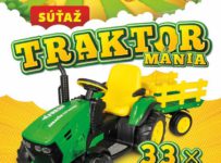 Súťaž o 33x detský elektrický traktor značky Peg-Pérego