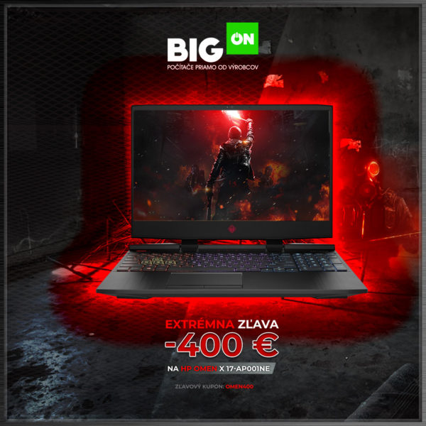 Extrémna zľava 400€ na HP Omen X 17