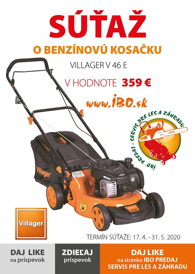 Súťaž o benzínovú kosačku VILLAGER V 46 E
