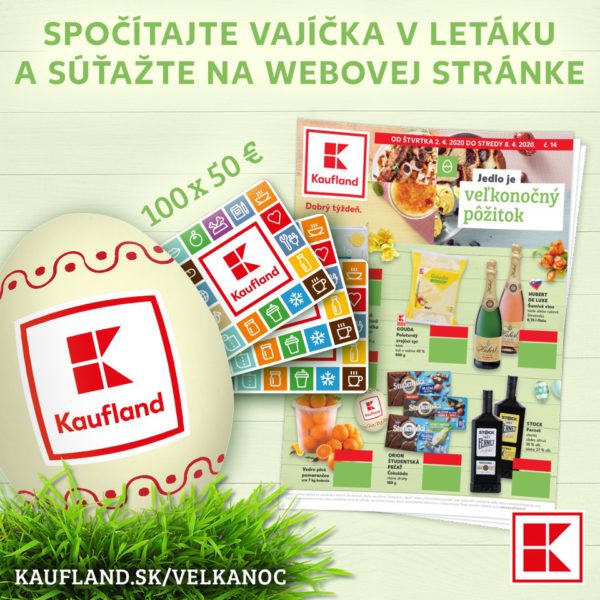 Súťaž o 100 x nákupná poukážku Kaufland v hodnote 50 eur