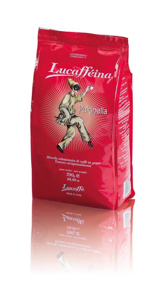 Súťaž o 2x zrnková káva Lucaffé Pulcinella 700g