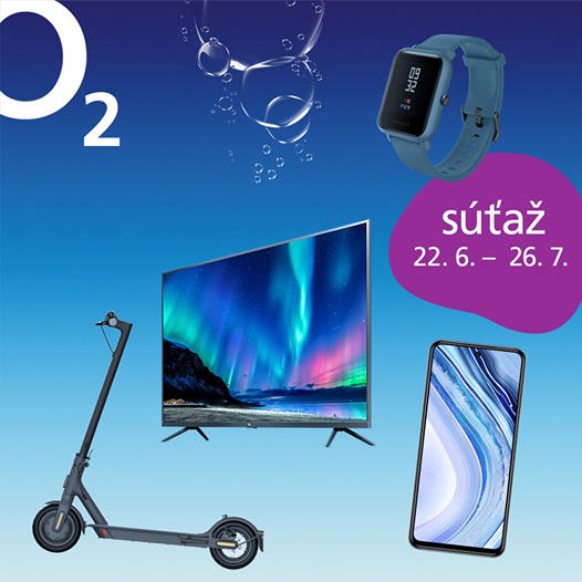 Kúpte si O2 SMART Paušál cez e‑shop a vyhrajte niektorú zo skvelých cien Xiaomi