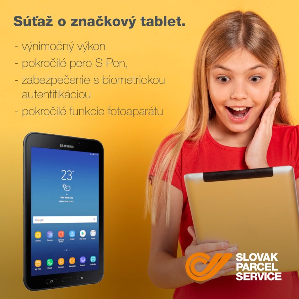 Súťaž o 3 značkové tablety od Slovak Parcel Service