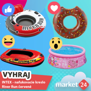 Súťaž o nafukovacie kreslo Intex River Run červené 56825