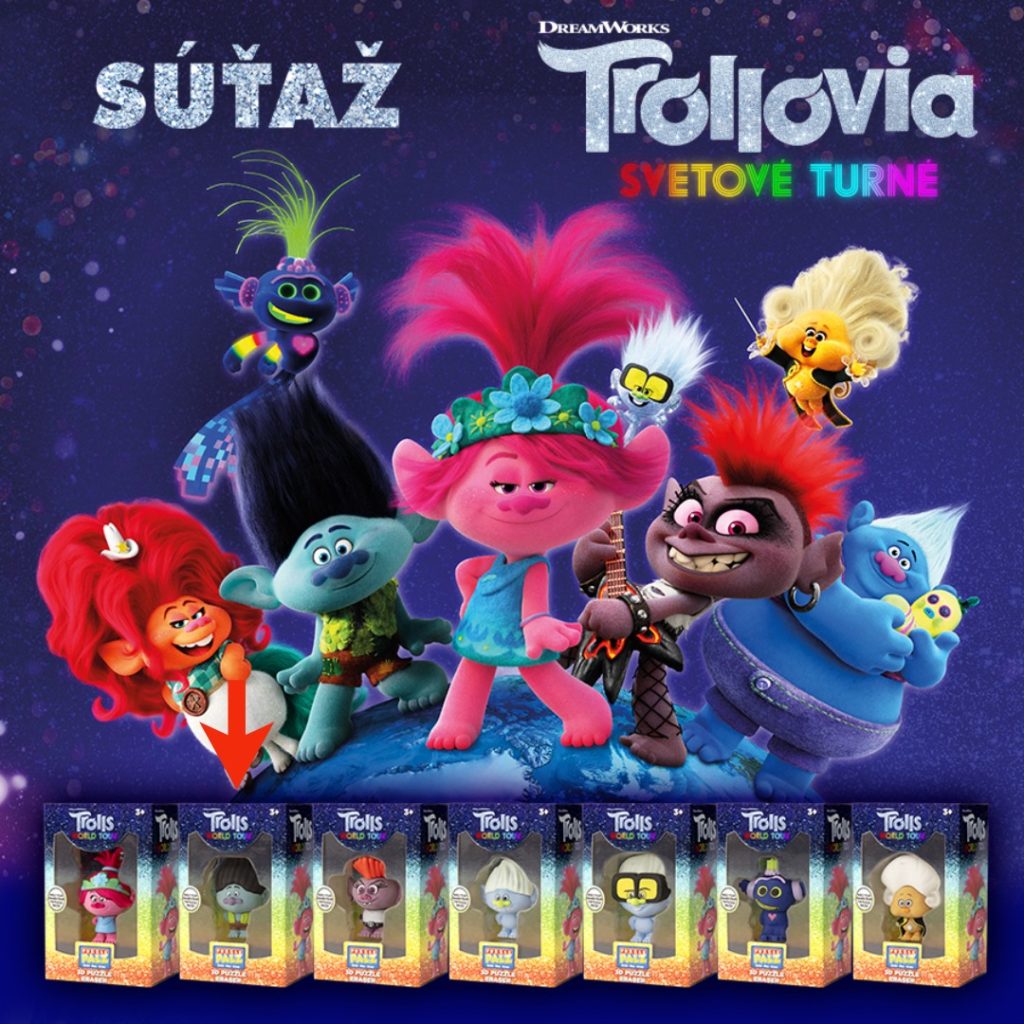 Súťaž s Trollmi, vyhrajte každý deň jednu mini postavičku z filmu TROLLOVIA: SVETOVÉ TURNÉ.