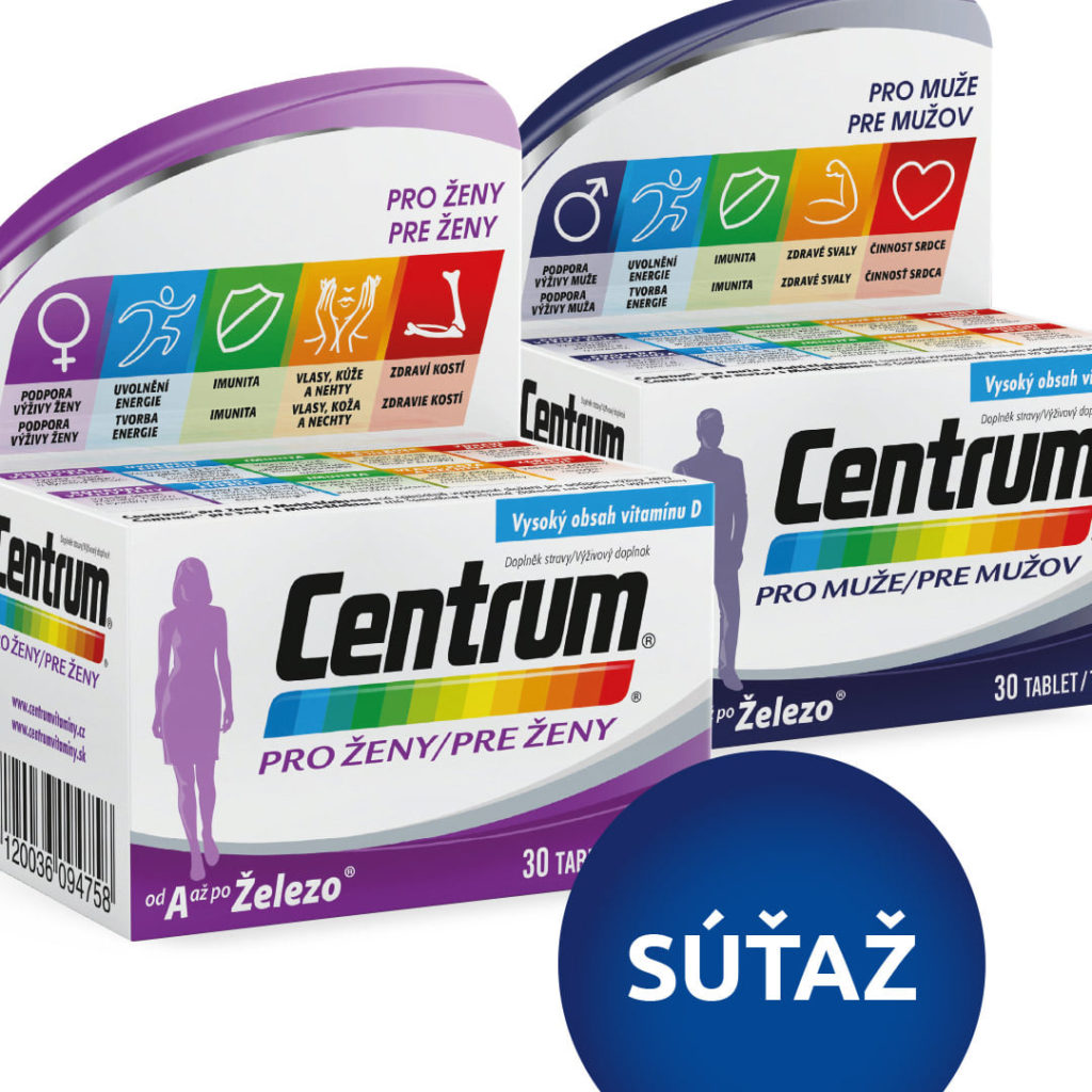 Súťaž o kombináciu produktov Centrum od A až po Železo