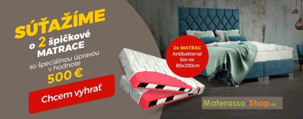 Súťaž o 2 matrace v hodnote 500€