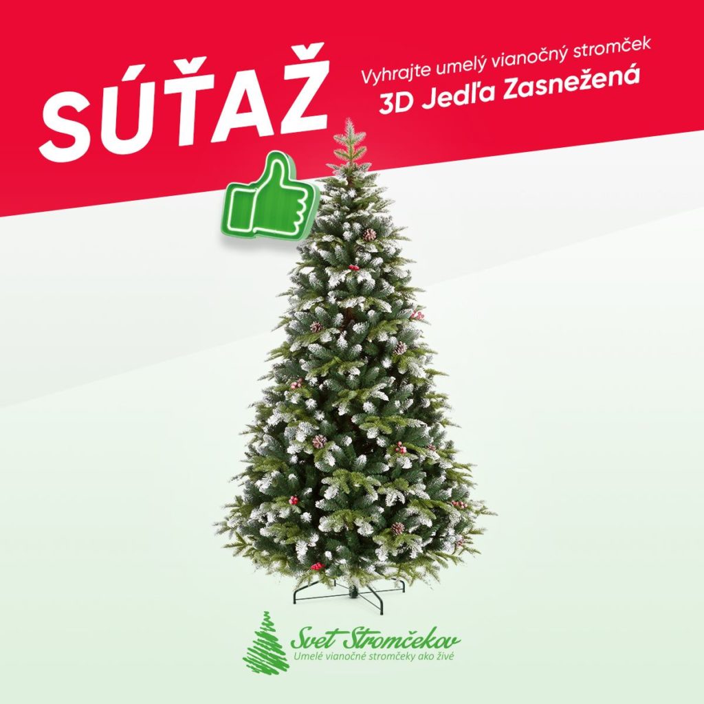 Súťaž o 3D Jedľu Zasneženú 210cm