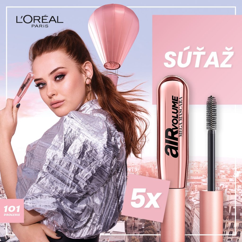 Súťaž o hypoalergénnu objemovú riasenku Air Volume Mega Mascara od L'Oréal Paris