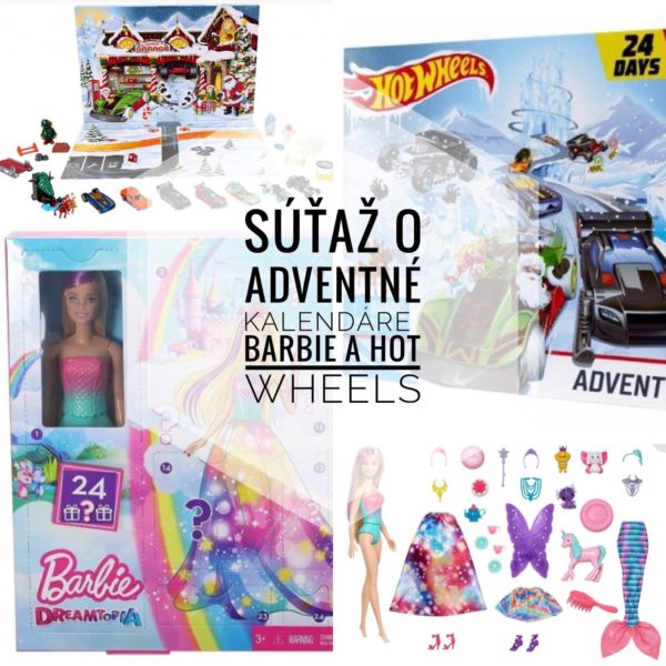 Súťaž o adventné kalendáre Barbie a Hot Wheels