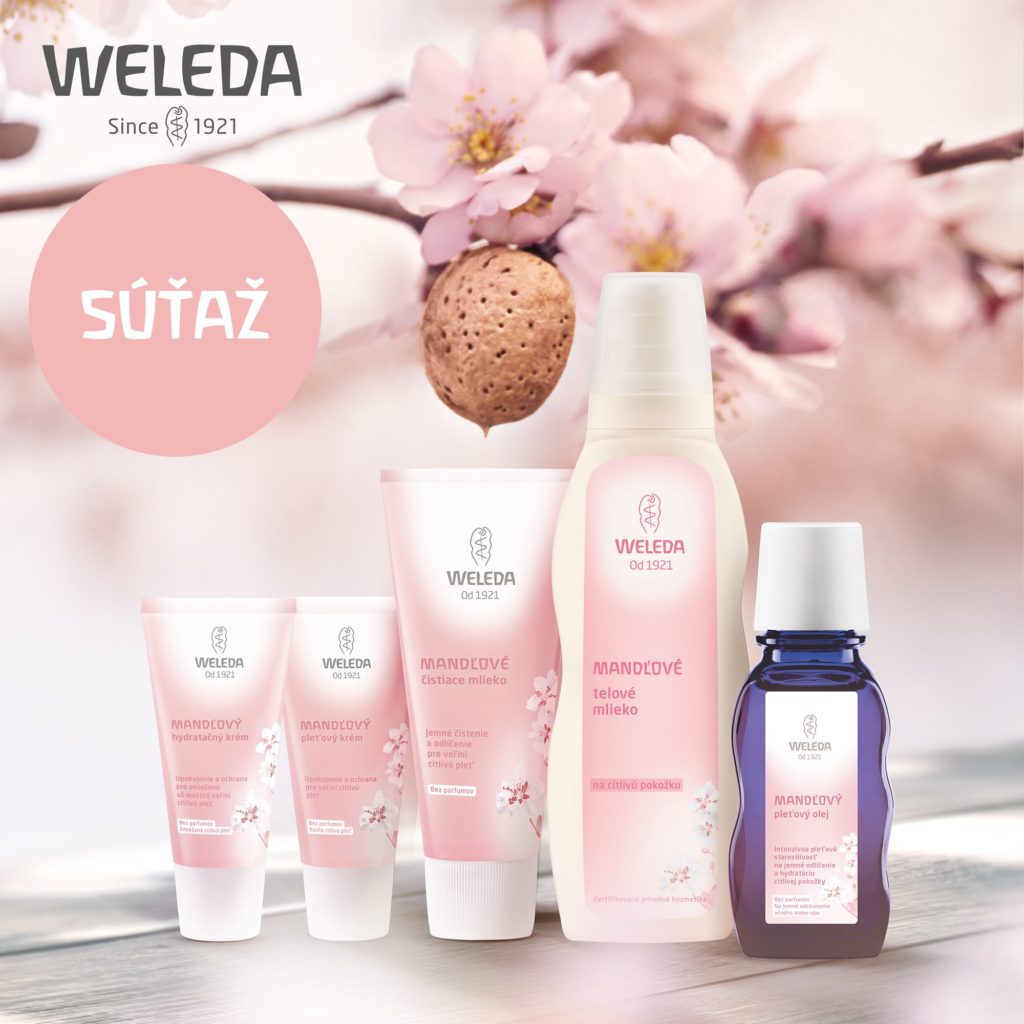 Súťaž o 3 voňavé balíčky Mandľovej pleťovej starostlivosti Weleda