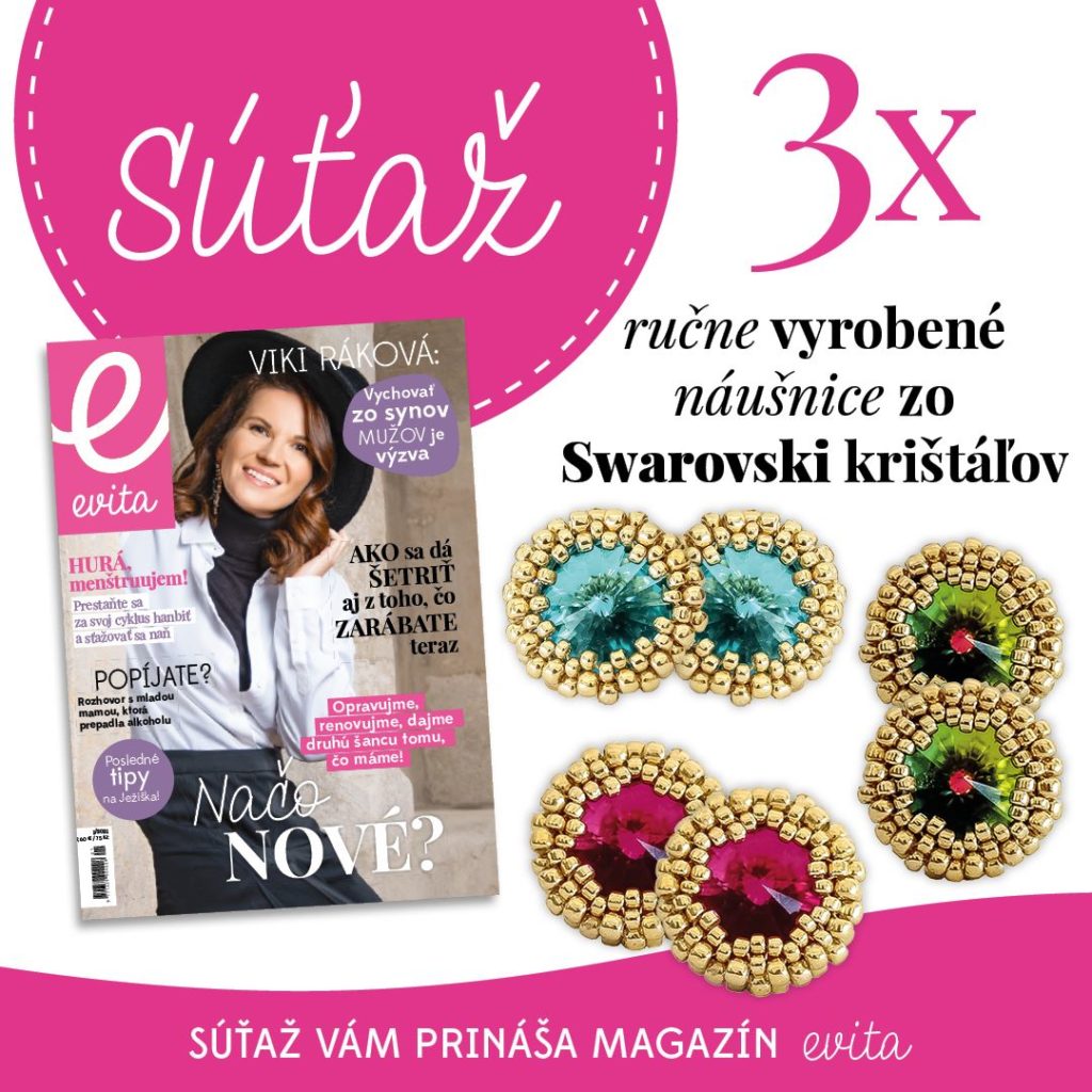 Súťaž o 3x ručne robené náušnice zo Swarovski krištáľov