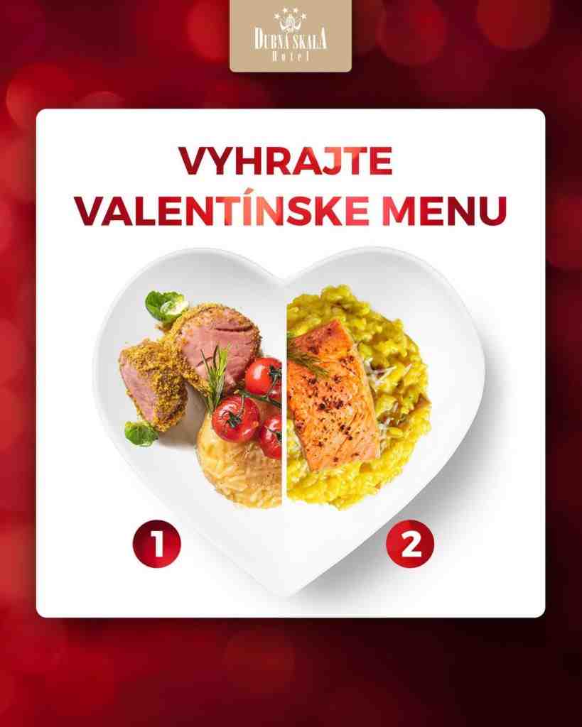 Vyhrajte donášku trojchodového Valentínskeho menu