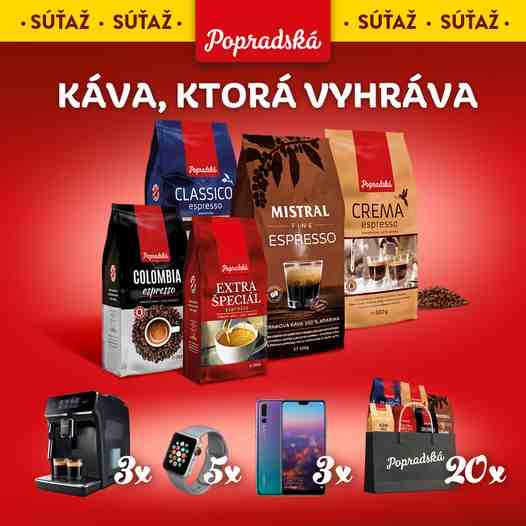 Káva, ktorávyhráva, súťaž s CBA