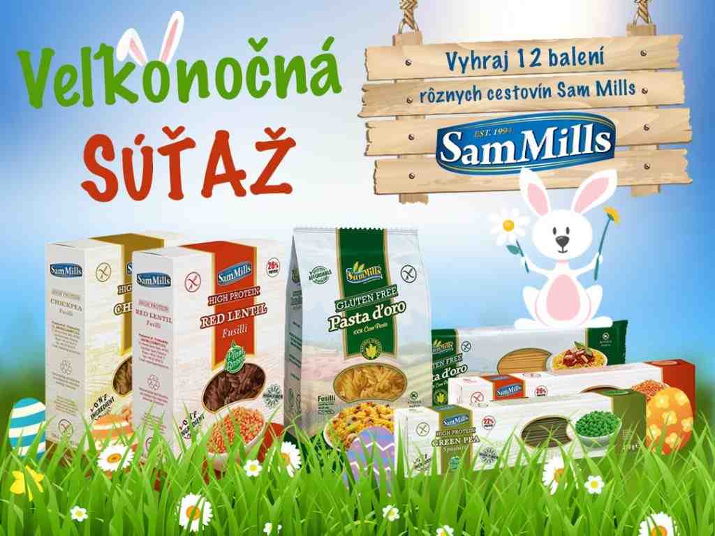 Súťaž o 12 balení strukovinových a kukuričných cestovín Sam Mills